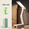 Energy Saving Rechargeable LED Reading Light, Portable Foldable Lamp With Clock
