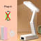 Energy Saving Rechargeable LED Reading Light, Portable Foldable Lamp With Clock