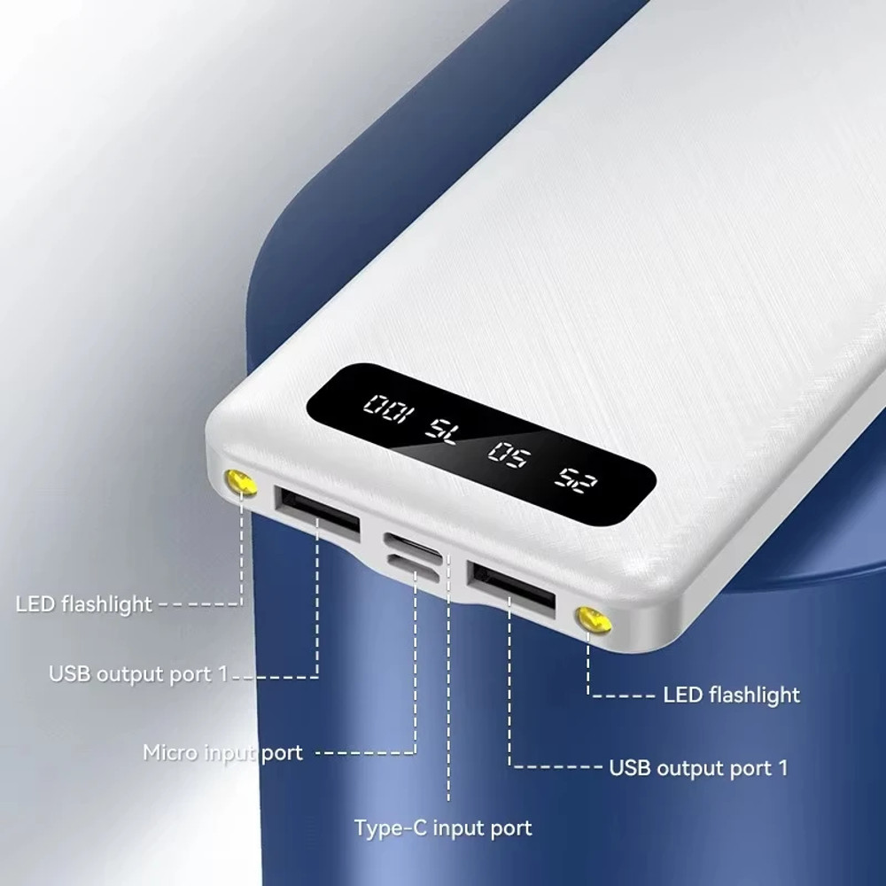 High Capacity Power Bank Super Fast Charging Battery Digital Display For IPhone Samsung Huawei Xiao 3