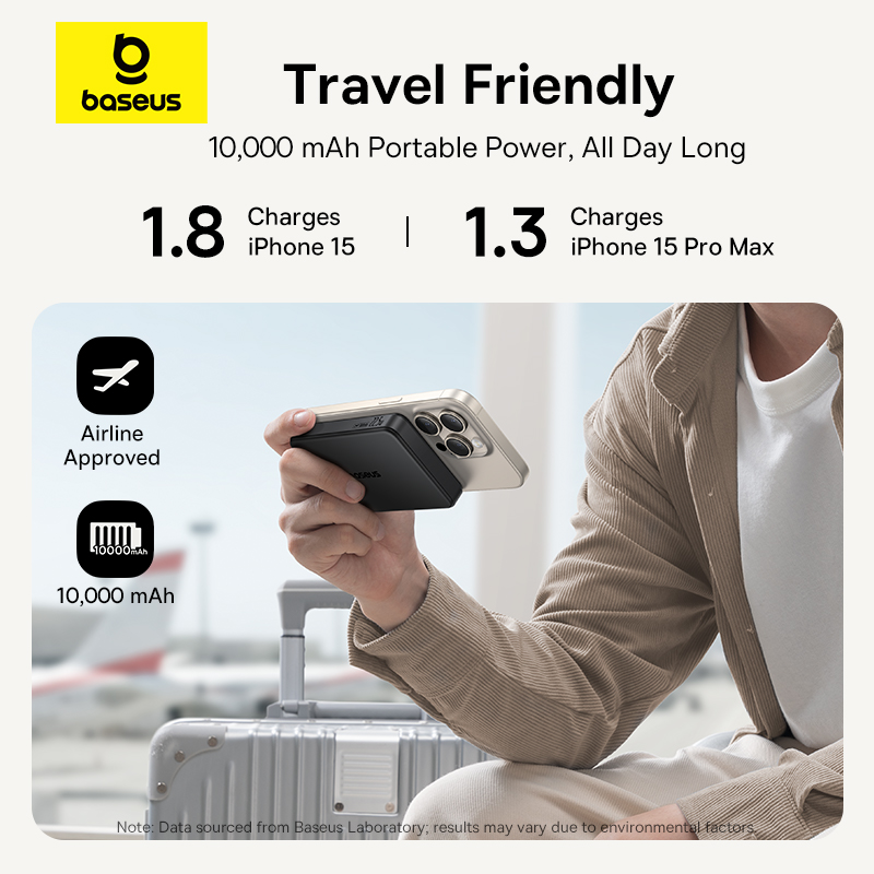 Qi2 Magnetic Power Bank Baseus 10000mah 225W Wired 15W Wireless Qi2 Certified For IPhone 2