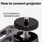 Aluminium Alloy Adjustable Folding Arm Holder, Foldable Projector Wall Mount, Stand with 1/4 Inch Thread Screw Ball Head