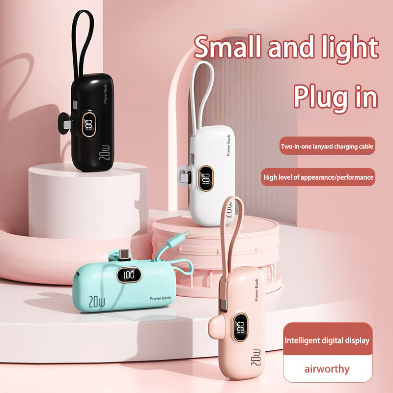 Portable Fast Charging, Mini Convenient Mobile Power Bank, External Battery for iPhone Samsung Xiaomi