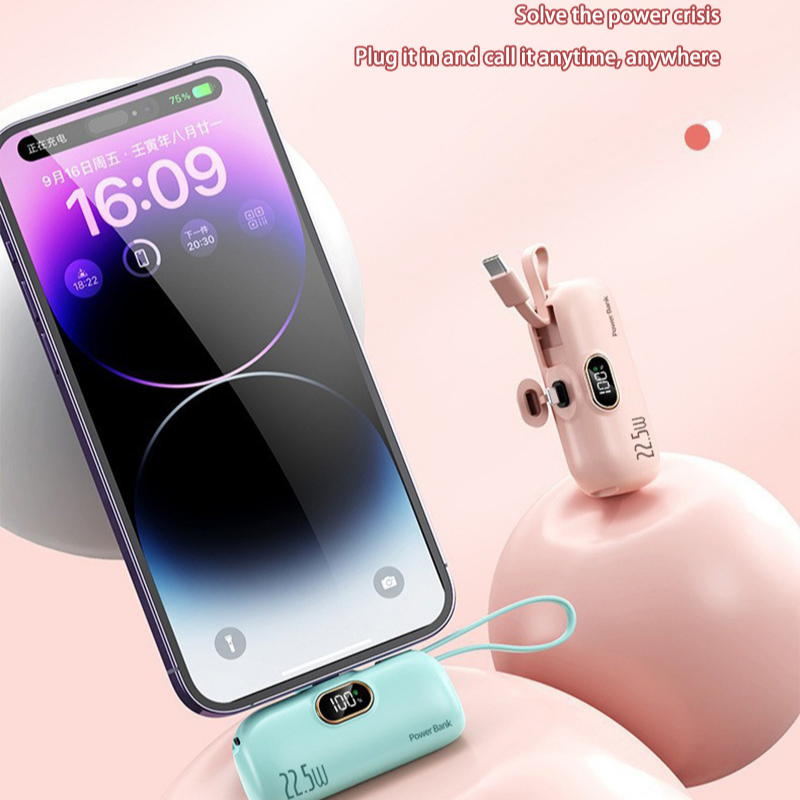 Portable Fast Charging, Mini Convenient Mobile Power Bank, External Battery for iPhone Samsung Xiaomi