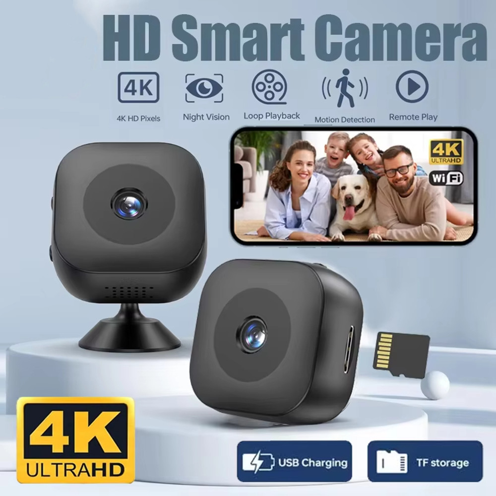 Small Cam, Mini Camera HD 1080P, Covert Video Recorder, High Definition WiFi Security Monitor, Full Color Night Vision