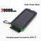 Portable Solar Power Bank, Outdoor Large Capacity Mobile Phone Charger with Flashlight, Fast Charging External Battery