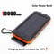 Portable Solar Power Bank, Outdoor Large Capacity Mobile Phone Charger with Flashlight, Fast Charging External Battery