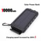 Portable Solar Power Bank, Outdoor Large Capacity Mobile Phone Charger with Flashlight, Fast Charging External Battery