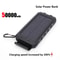 Portable Solar Power Bank, Outdoor Large Capacity Mobile Phone Charger with Flashlight, Fast Charging External Battery