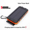 Portable Solar Power Bank, Outdoor Large Capacity Mobile Phone Charger with Flashlight, Fast Charging External Battery