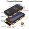 Outdoor Waterproof Solar Power Bank Two Way Fast Charging Power Bank Flashlight Portable Charger Fo 2