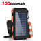 Outdoor Waterproof Solar Power Bank Two Way Fast Charging Power Bank Flashlight Portable Charger Fo 4