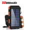 Outdoor Waterproof Solar Power Bank Two Way Fast Charging Power Bank Flashlight Portable Charger Fo 5