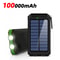 Outdoor Waterproof Solar Power Bank Two Way Fast Charging Power Bank Flashlight Portable Charger Fo 8