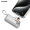 Flow Mini Power Bank, Built-in Replaceable USB-C Lightning Connector, Portable Charger for iPhone, Samsung