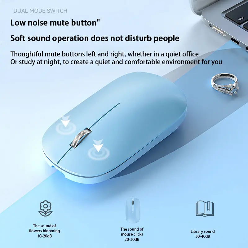 Wireless Silent Click Xiaomi Mouse, Type-C Charging, Office & Laptop Use