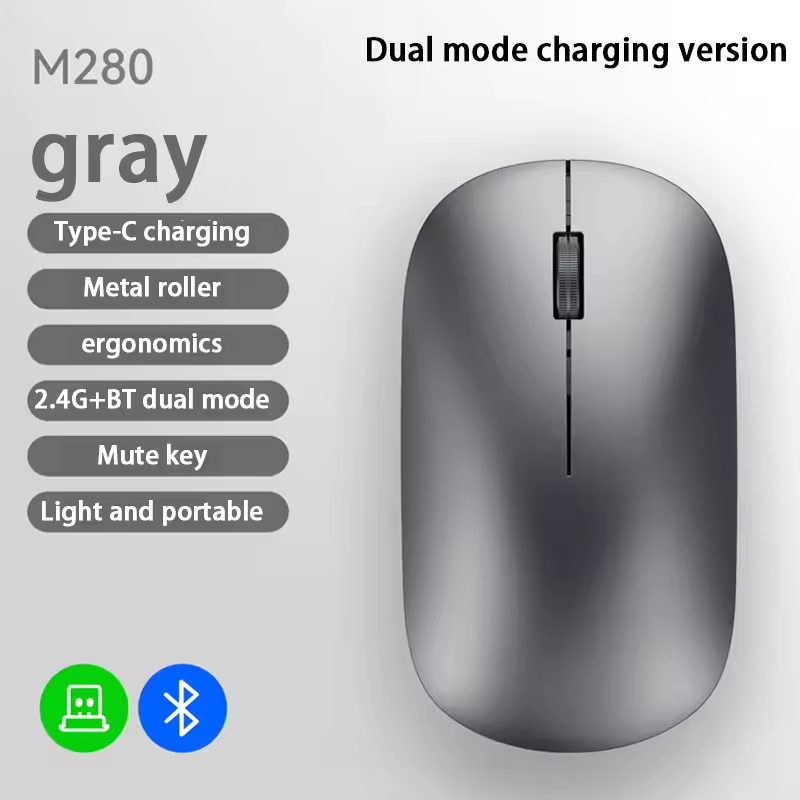 Wireless Silent Click Xiaomi Mouse, Type-C Charging, Office & Laptop Use