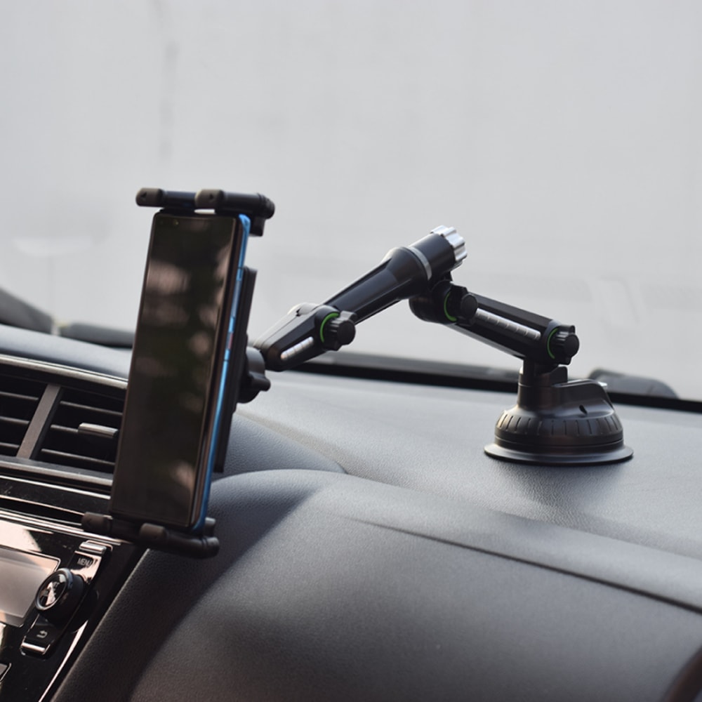 Car Tablet Holder Long Arm, Suction Cup Mount for iPad Pro Air 4-13, Xiaomi Tablet, SUV Truck Vehicle, Windshield Window