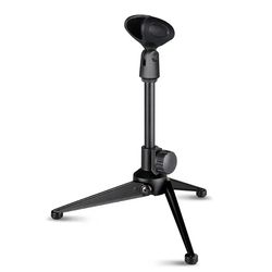 universal microphone stand, adjustable mini table stand, desktop tripod, mic clip holder, portable lightweight bracket