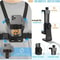 Durable ABS Material Chest Mount Phone Holder, 5-in-1 Design, Adjustable Strap, Ergonomic Shoulder Fit