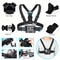 Durable ABS Material Chest Mount Phone Holder, 5-in-1 Design, Adjustable Strap, Ergonomic Shoulder Fit