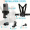 Durable ABS Material Chest Mount Phone Holder, 5-in-1 Design, Adjustable Strap, Ergonomic Shoulder Fit