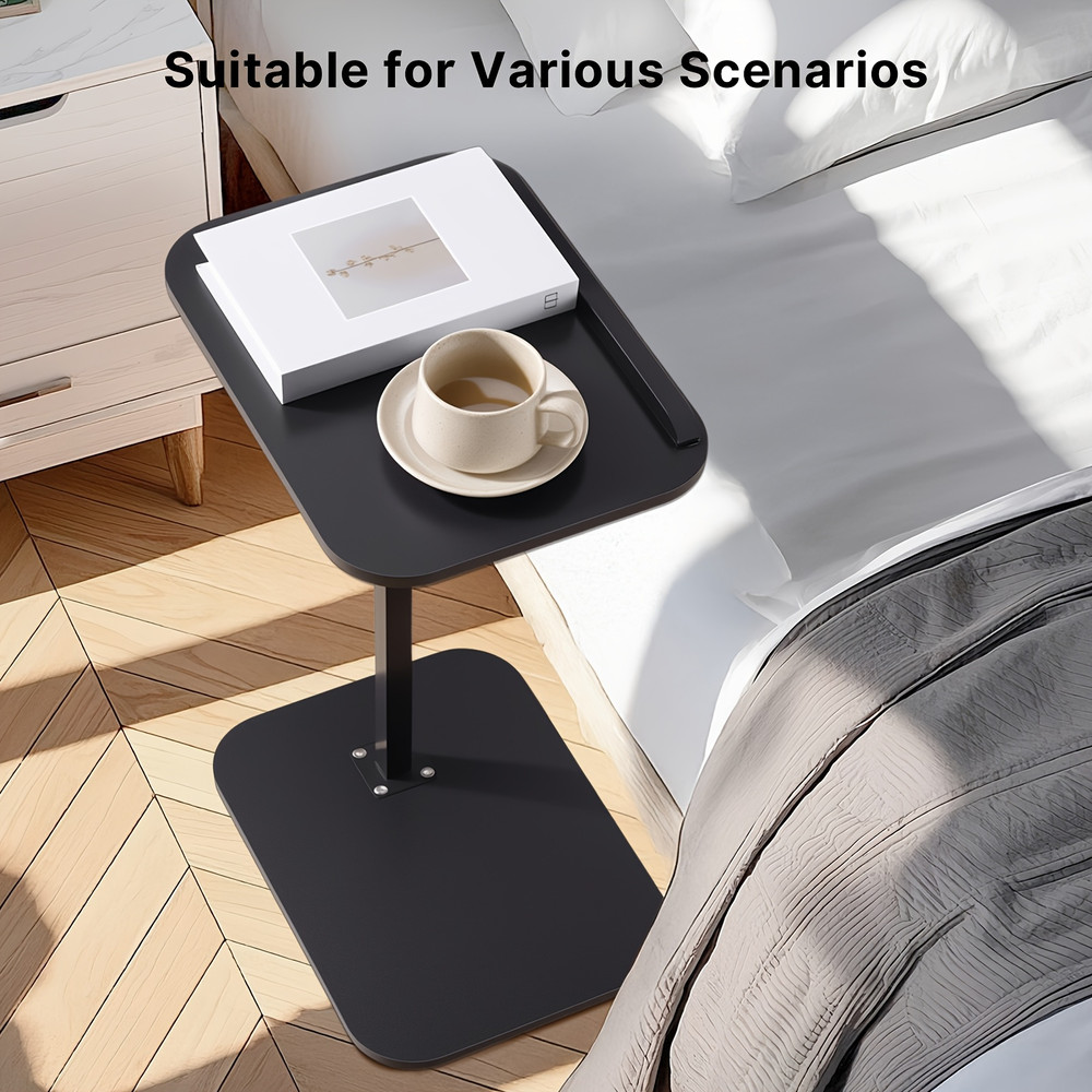 Adjustable Height Modern Laptop Table, 360° Rotating C-Shaped Side Table, Perfect for Sofa