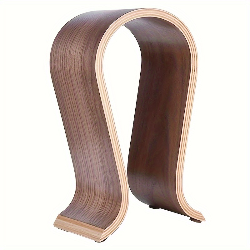 Wooden Headphone Stand U Shape Walnut Headphone Display Stand Universal Desktop Headphone Holder Fo 4