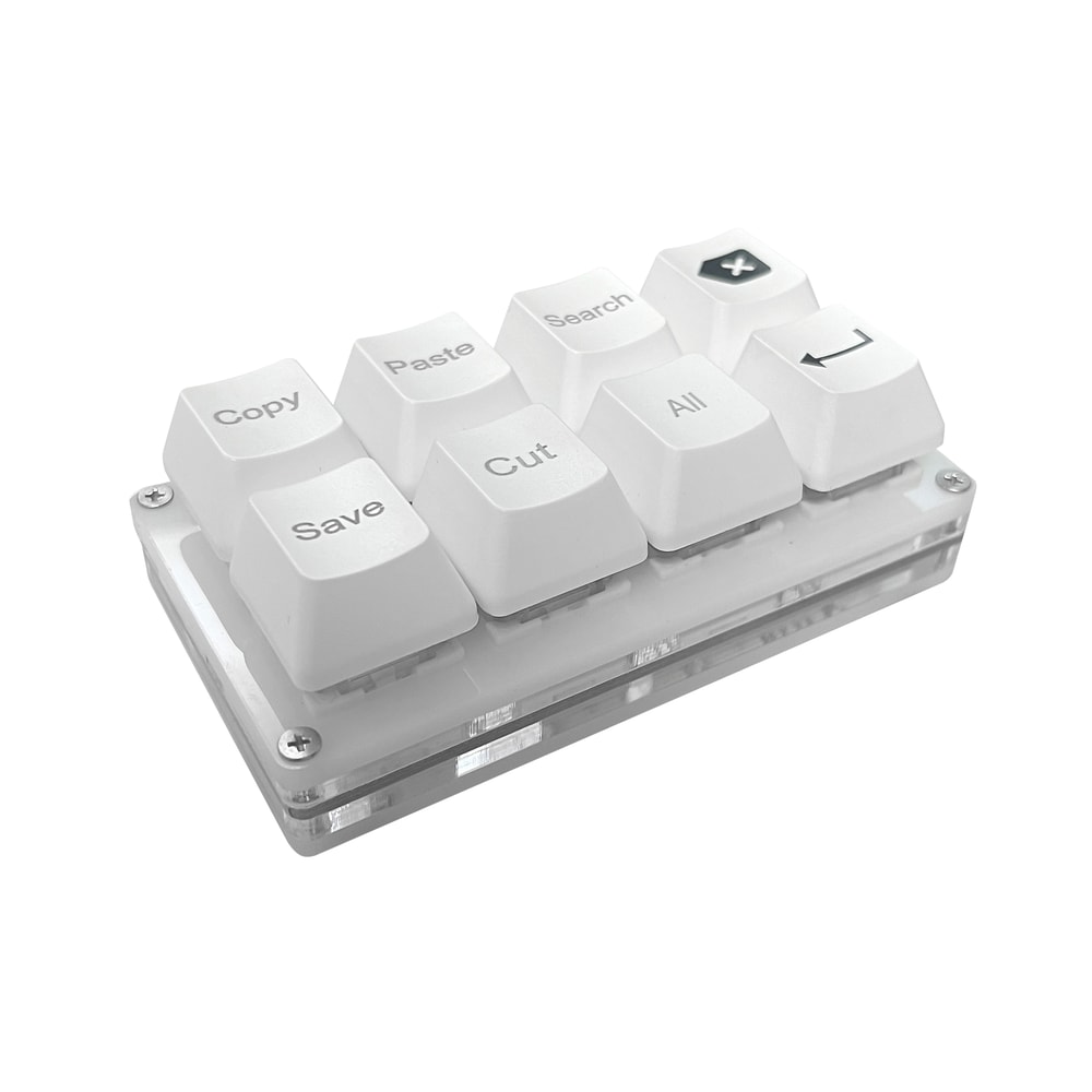 Programmable USB Keyboard, 8 Keys Shortcut Keypad, Small Mechanical Keycaps Keyboard, One Handed Work Hotkey Pad
