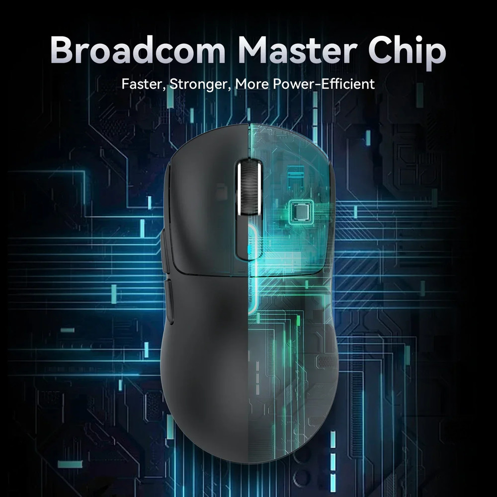 Lightweight Macro Gaming Mouse, X3 PixArt Bluetooth Mouse, 2.4G Tri Mode Connection, Adjustable DPI, 650IPS Speed