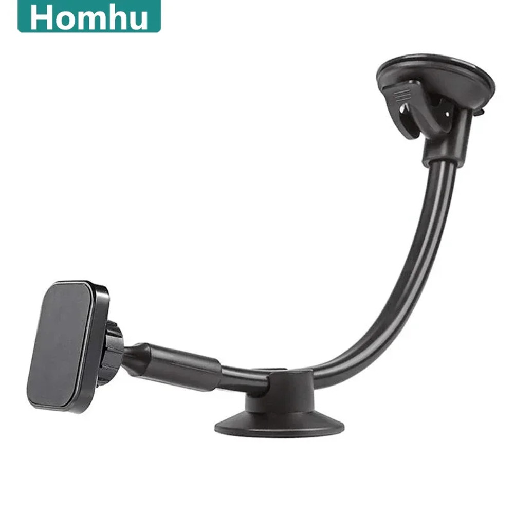 Car Long Arm Magnetic Phone Holder Dashboard Windshield Mount Dock Universal Magnet Stand For IPhon 0