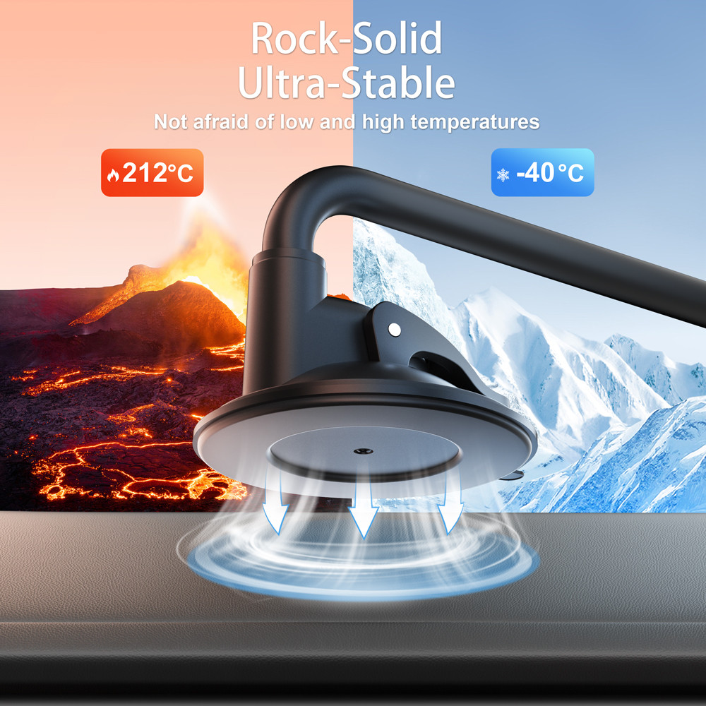 Car Long Arm Magnetic Phone Holder Dashboard Windshield Mount Dock Universal Magnet Stand For IPhon 3