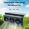 High Wind Power Solar Car Fan Air Circulation Cooling 3 Head Ventilation USB Rechargeable Exhaust F 0