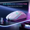Gaming Mouse, Wireless RGB Backlit Mouse, Ergonomic 6 Button, Type C Rechargeable in Honeycomb Design