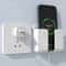 White Wall Phone Holder, Punch Free Mobile Charging Stand, Lazy Sticky Remote Storage Box, Wall Mount Organizer