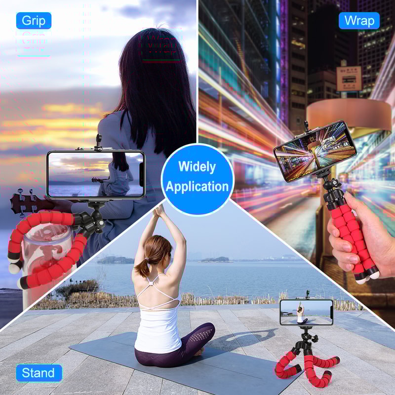 Adjustable Mini Tripod, Universal Mobile Phone Holder, Desk Stand, Selfie Stick Mount for Home, Bed, Desktop, Outdoor