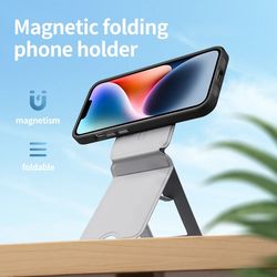 magnetic phone folding stand, desktop holder for smartphone, magsafe phone stand