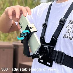 first angle video record, mobile phone chest strap, live broadcast accessories, mounting holder fixed life phone bracket