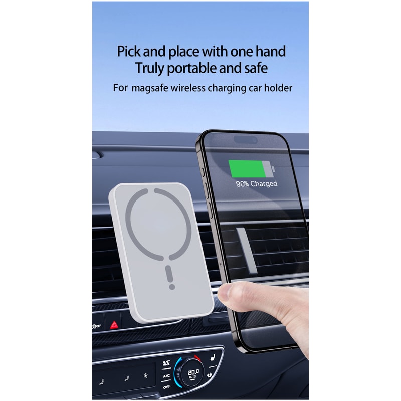 Magsafe Magnetic Car Charger, Wireless Phone Holder, Fast Car Charging Stand
