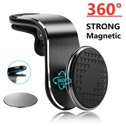 air vent magnetic car mount, strong magnet phone holder, gps mobile stand, universal in-car smartphone bracket