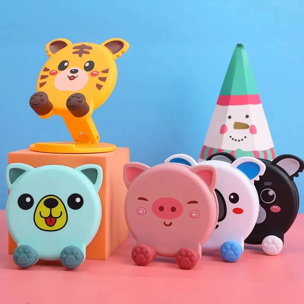 Cute Resin Animal Desk Stand Mobile Phone Holder Tablets Cat Dog Ornament For IPad Smartphone Home 4