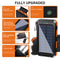 Portable Solar Power Bank, Dual USB Waterproof Solar Charger, Outdoor Flashlight, Phone Power Backup for Smartphones