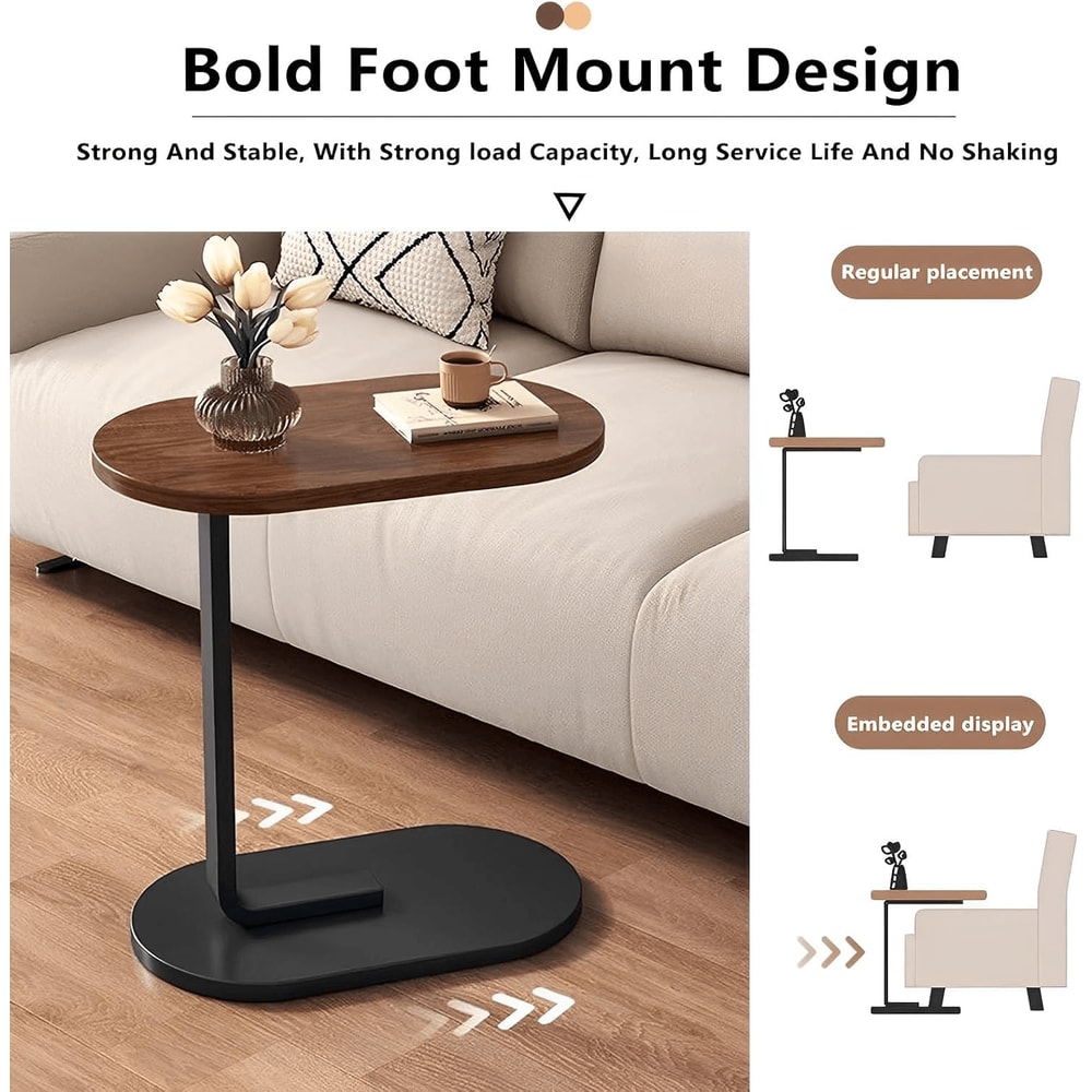 Adjustable Height Modern Laptop Table 360 Rotating CShaped Side Table Perfect For Sofa 2