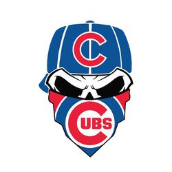 chicago cubs skull svg
