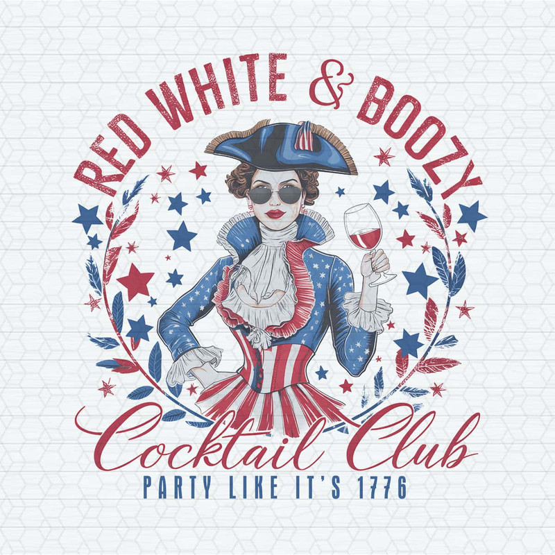 Vintage Red White And Boozy American Girl PNG.jpg