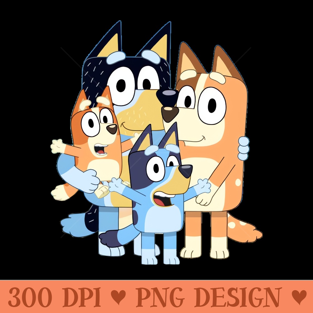 bluey family - Digital PNG Graphics - Flexibility