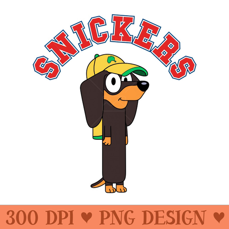 Snickers Bluey - PNG Design Downloads - High Quality 300 DPI