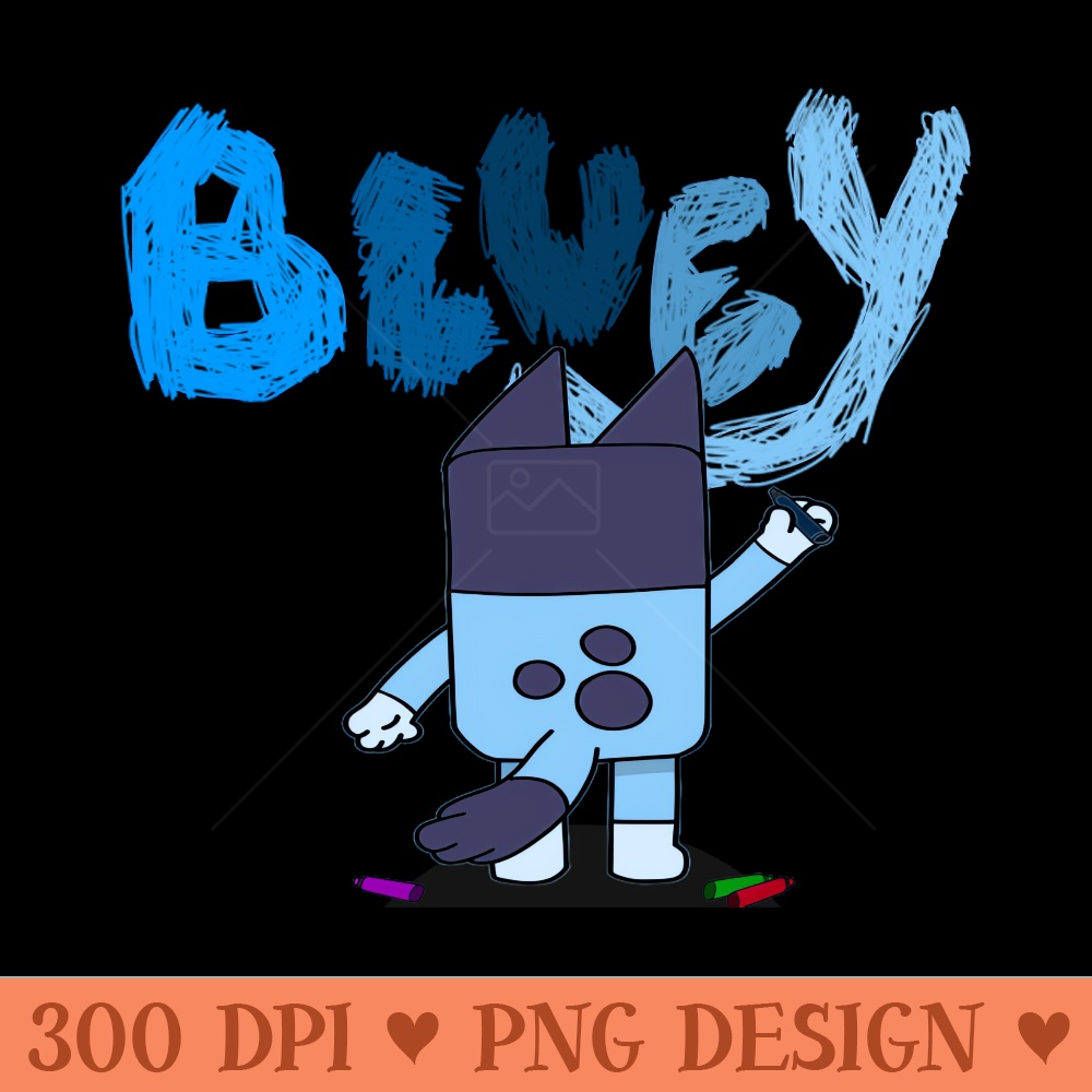 Bluey is drawing - PNG Graphics - Popularity