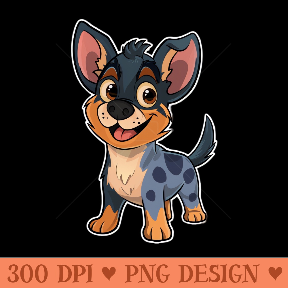 Bluey Wiggly Wags - PNG Downloadable Art - Flexibility