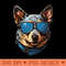 Australian Cattle Dog in Sunglasses - PNG Download - Good Value