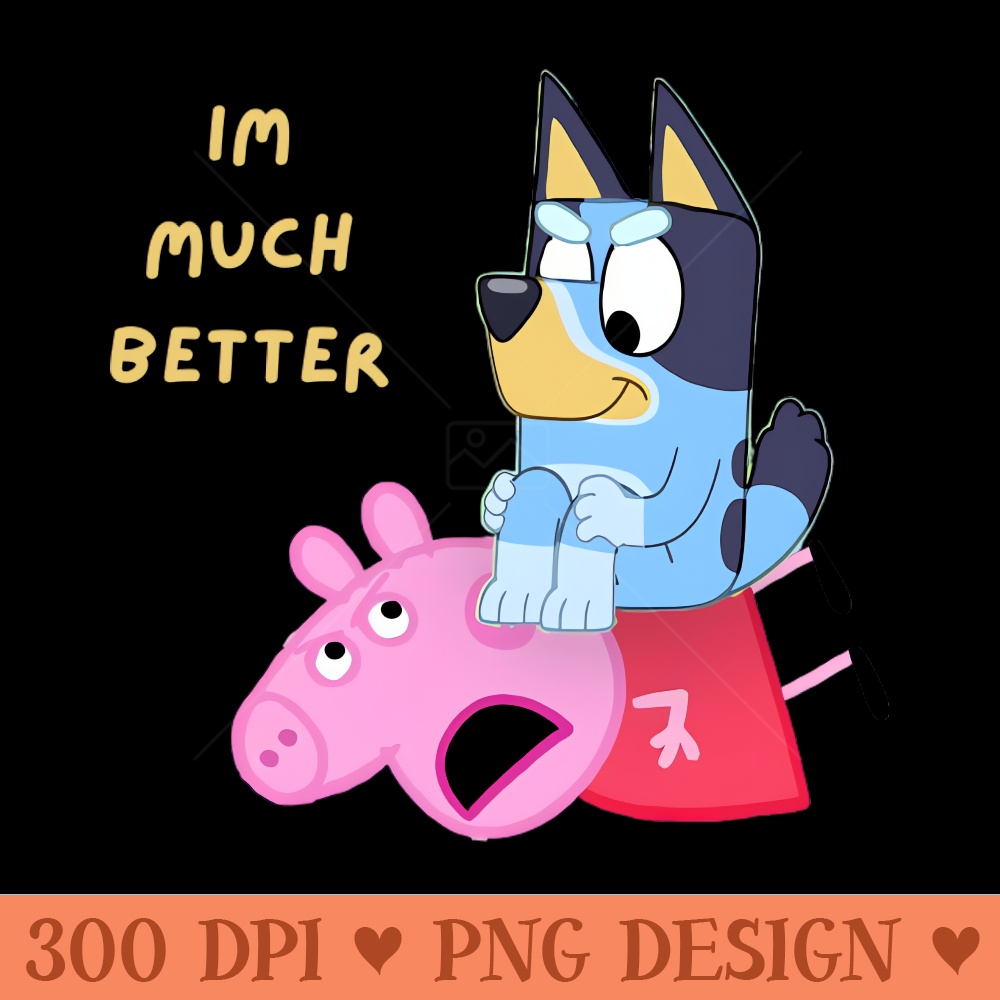 Peppa pig VS Bluey - Instant PNG Download - Flexibility